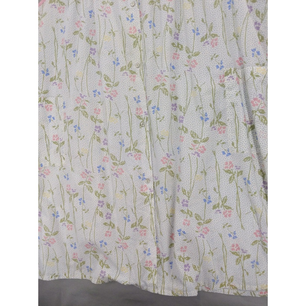 Vintage Ashley Taylor Intimates Plus Nightgown 3X  Snap Front Duster Dress - Picture 3 of 9
